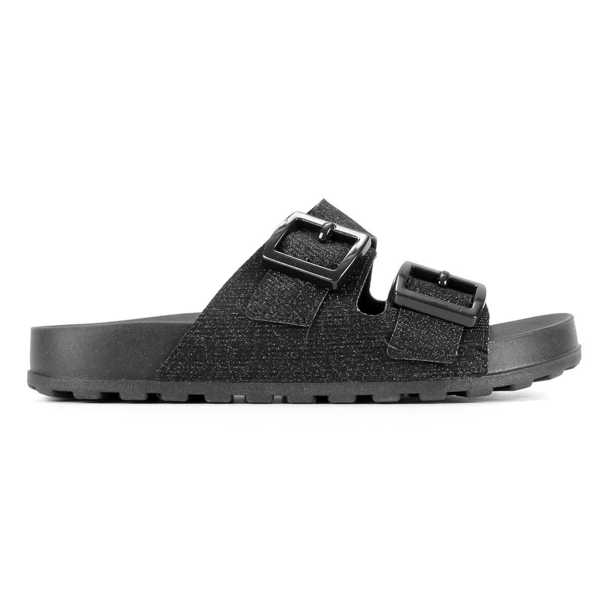 Rasteira Moleca Fivela Feminino - Preto Preto 2