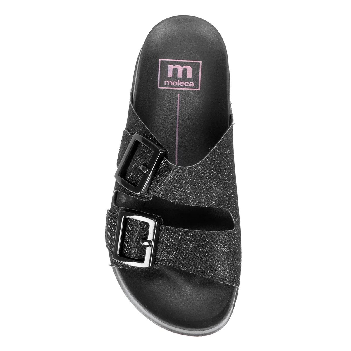 Rasteira Moleca Fivela Feminino - Preto Preto 3