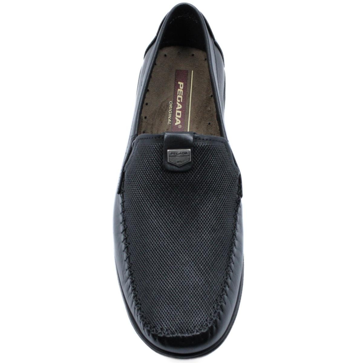 Mocassim Couro Pegada Washed 141603 Masculino - Preto Preto 3