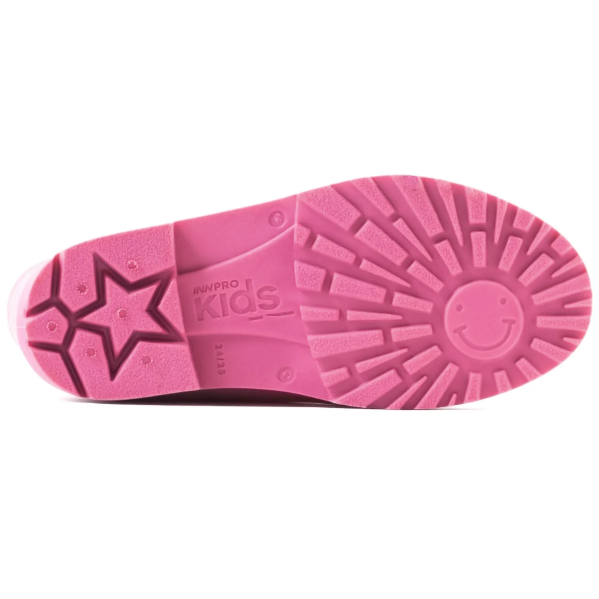 Bota Infantil PVC Casual Cano Médio Innpro Kids - Rosa Rosa 4