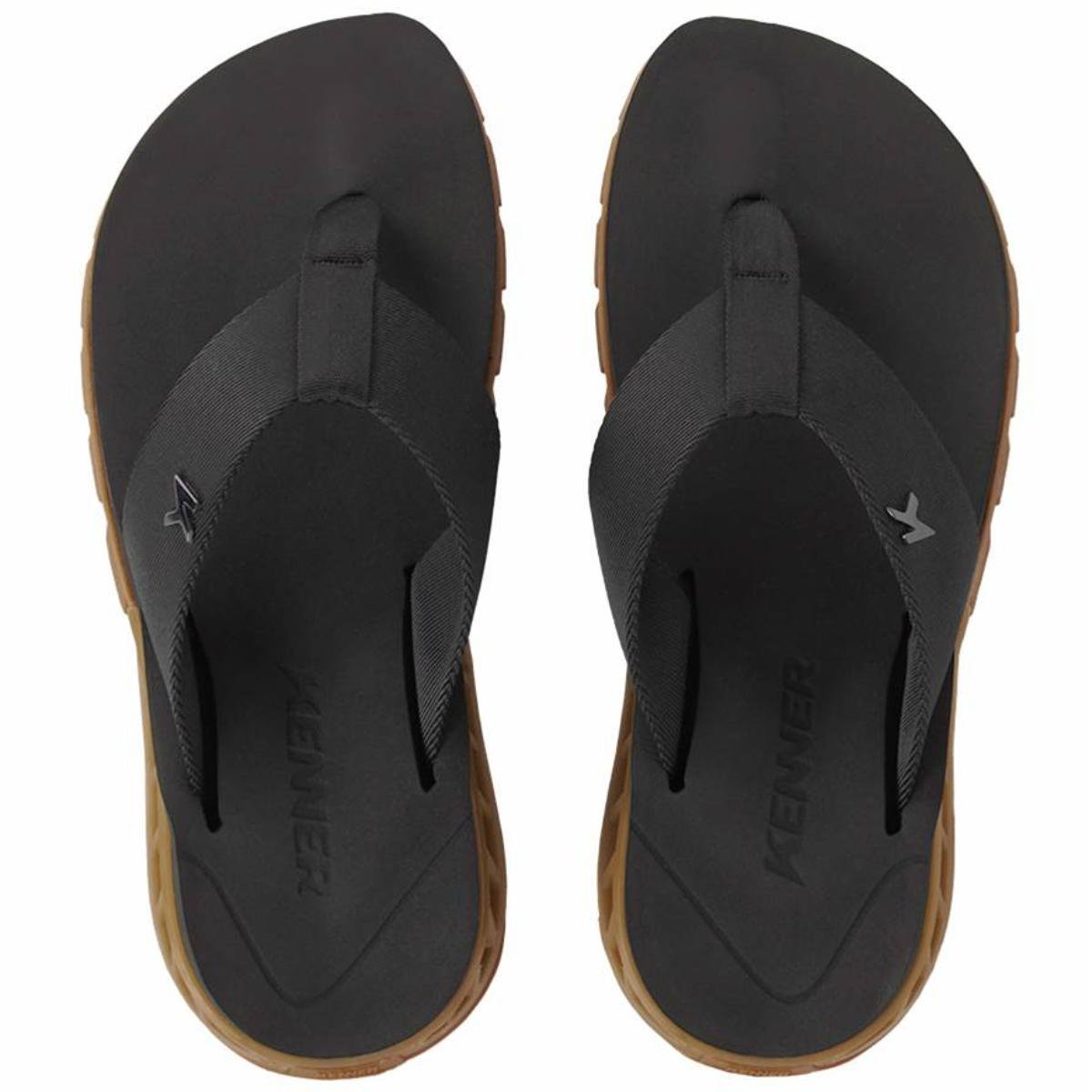Chinelo Kenner Rakka U1 Masculino - Preto e Marrom Preto/Marrom 2