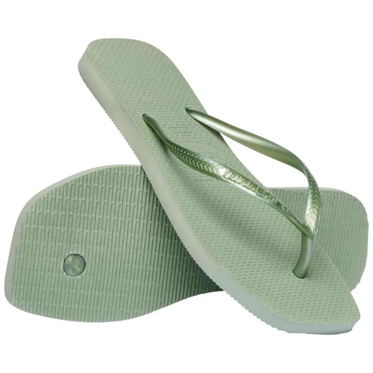 Chinelo Havaianas Slim Square Feminino - Verde Verde 4