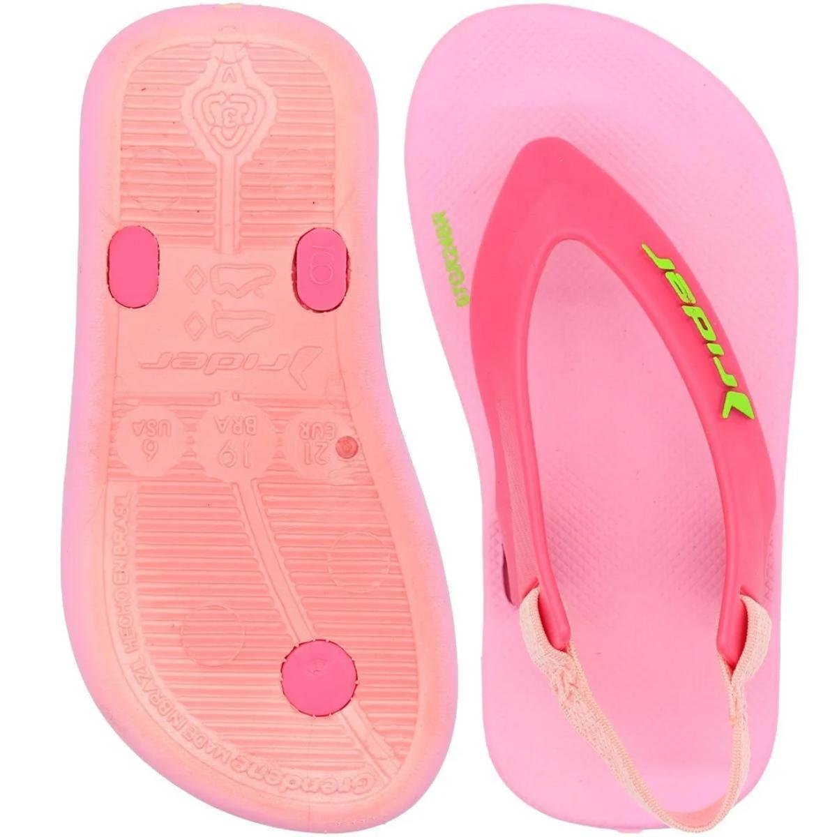 Sandália de Dedo Baby Rider Feel Menina - Rosa Rosa 3