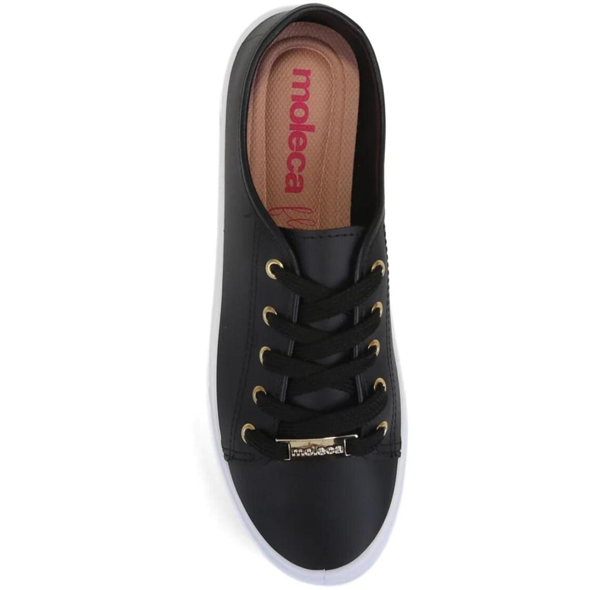 Tênis Moleca Básico Feminino - Preto e Branco Preto/Branco 3