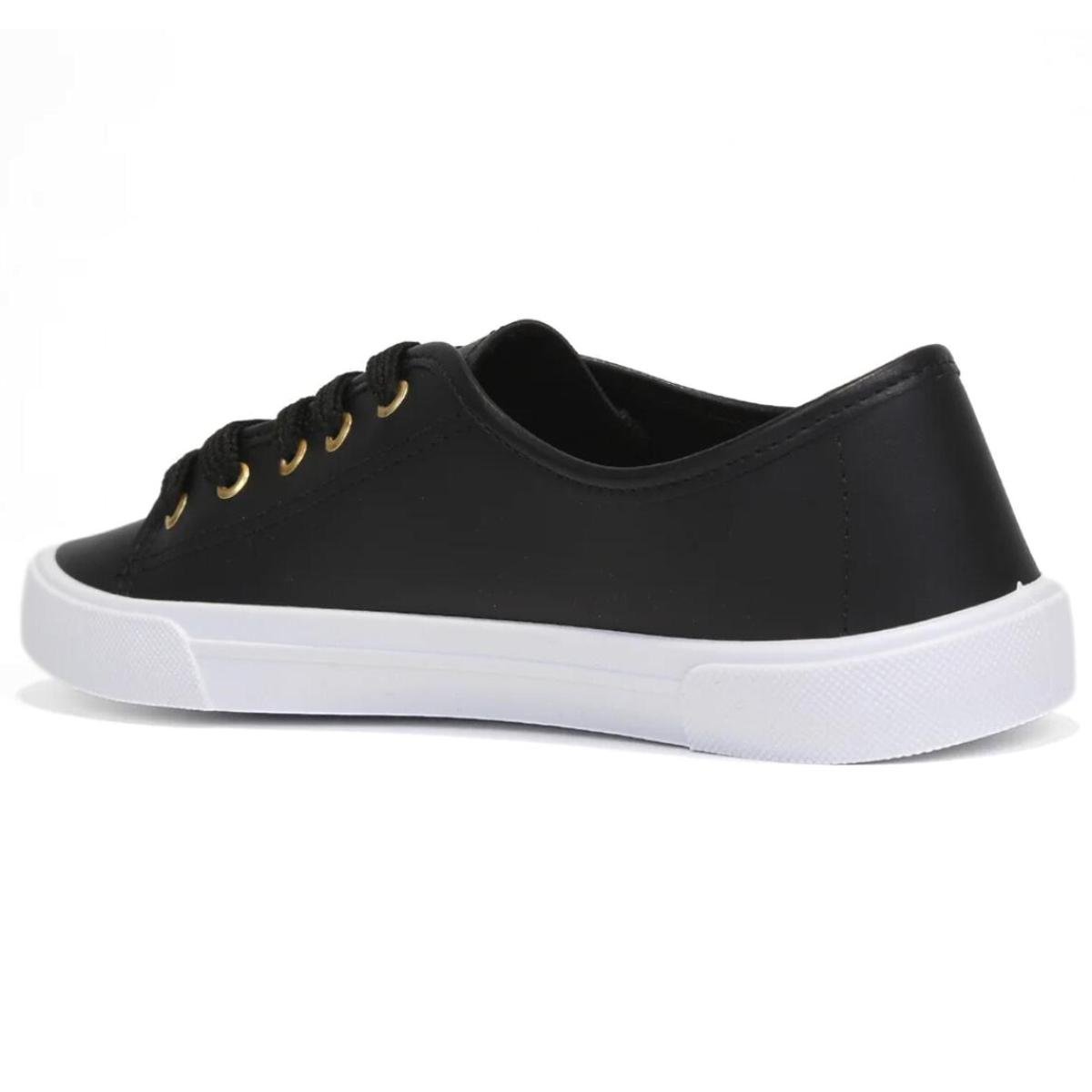 Tênis Moleca Básico Feminino - Preto e Branco Preto/Branco 4