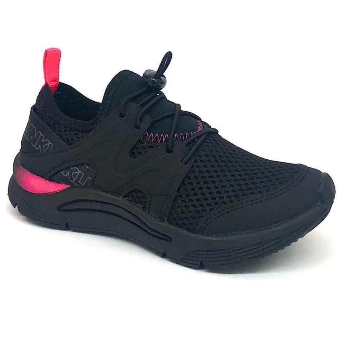 Tênis Infantil Klin New Sport Baby Menina Preto e Pink