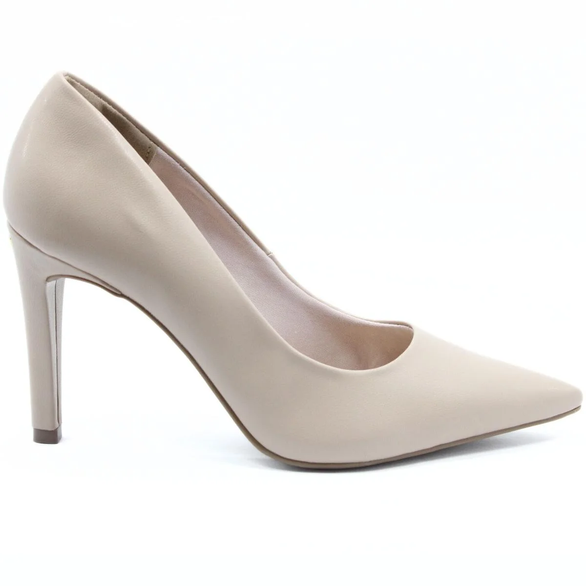 Scarpin Via Marte Salto Alto Feminino - Creme Creme 2