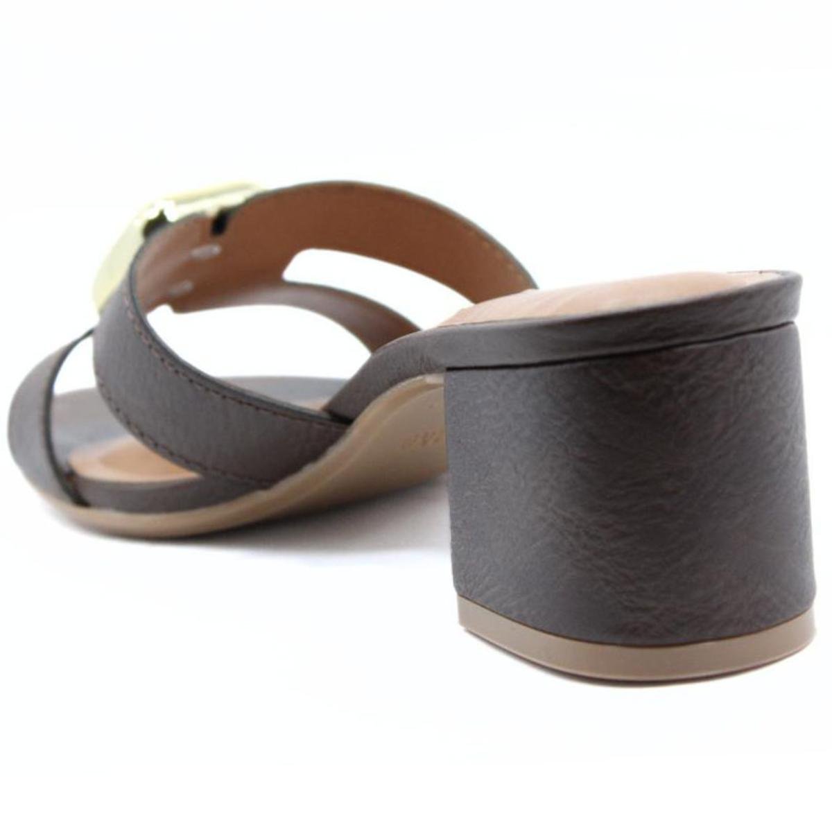 Tamanco Vizzano Detalhe Salto Bloco Feminino - Marrom Marrom 4