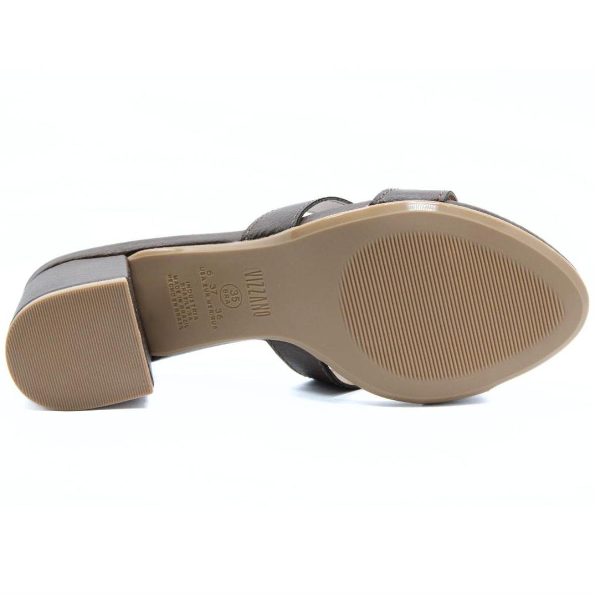 Tamanco Vizzano Detalhe Salto Bloco Feminino - Marrom Marrom 5