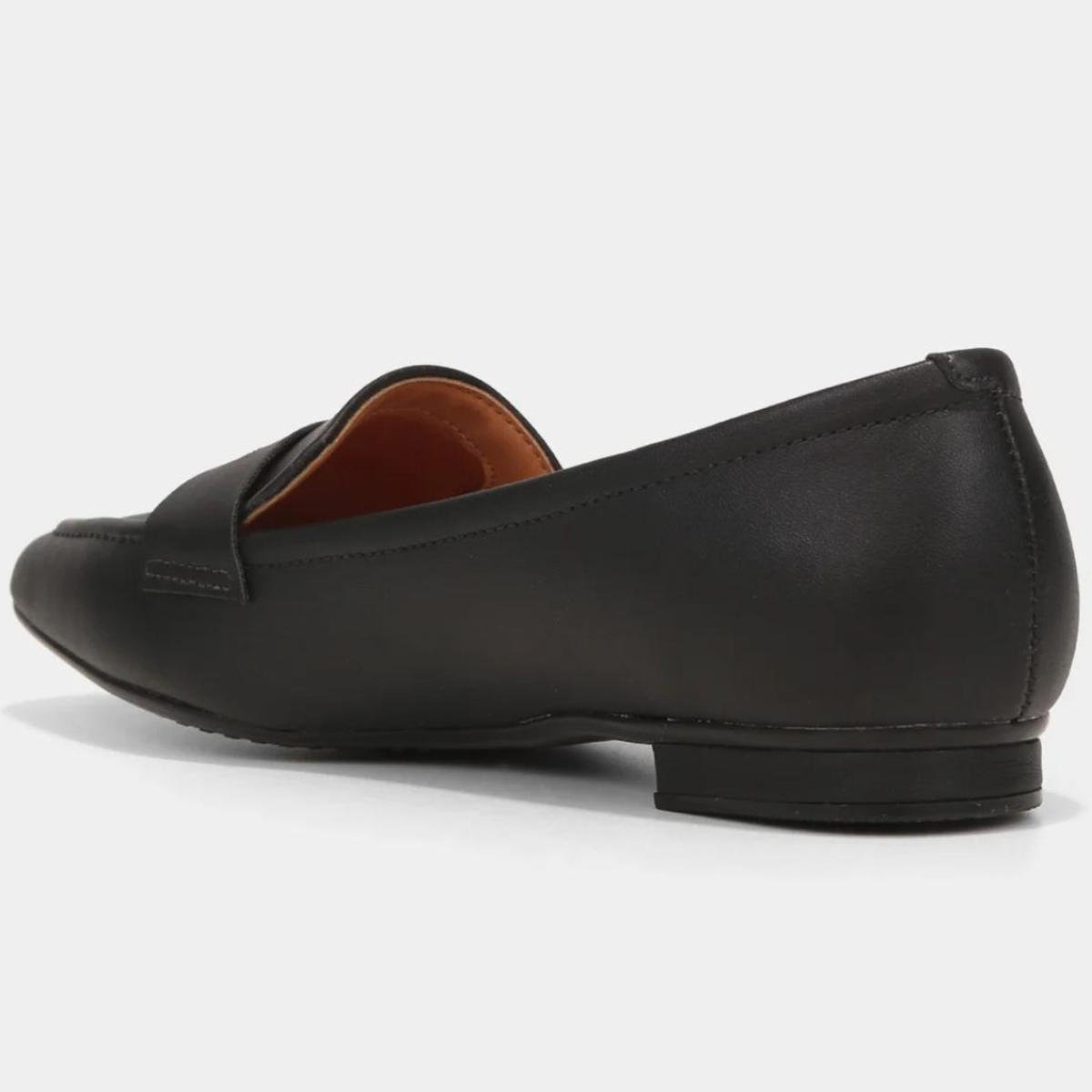 Mocassim Vizzano Bico Fino Feminino - Preto Preto 4