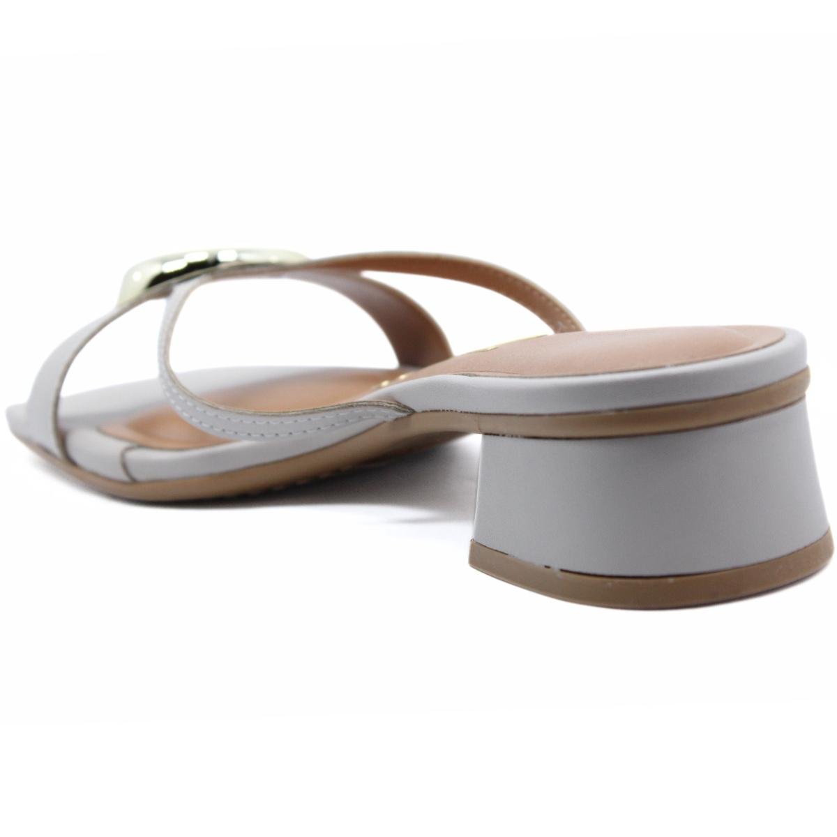 Tamanco Vizzano Tiras Salto Baixo Detalhe Feminino - Cinza Cinza 4