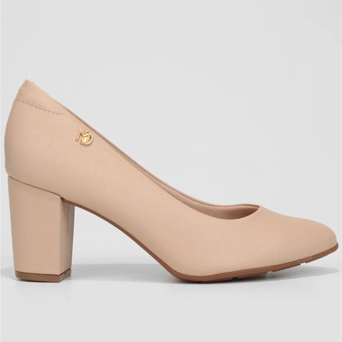 Scarpin Modare Salto Médio Feminino - Bege Bege 2