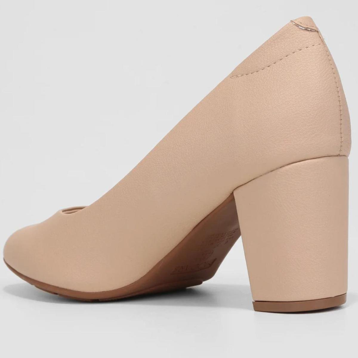 Scarpin Modare Salto Médio Feminino - Bege Bege 4