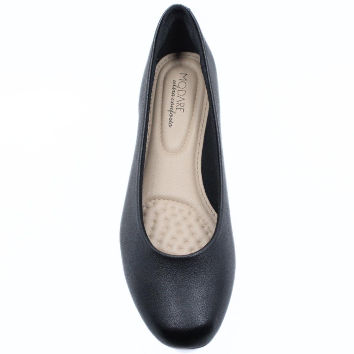 Sapatilha Modare Básica Fosca Feminina - Preto Preto 3