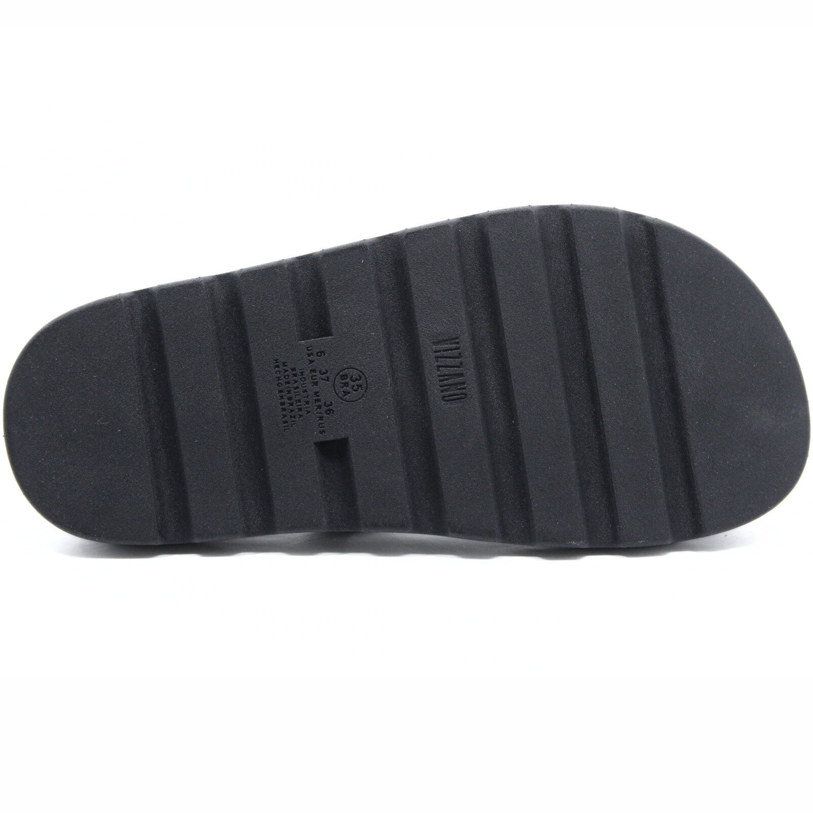 Rasteira Vizzano Flatform Tiras Strass Hotfix - Preto e Prata Preto/Prata 5