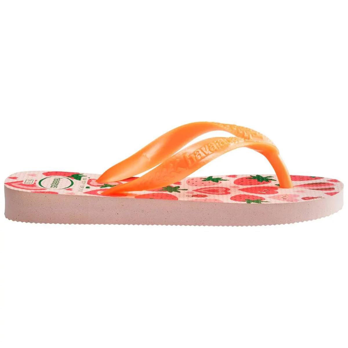 Chinelo Havaianas Kids Flores Menina - Laranja e Rosa Laranja/Rosa 3