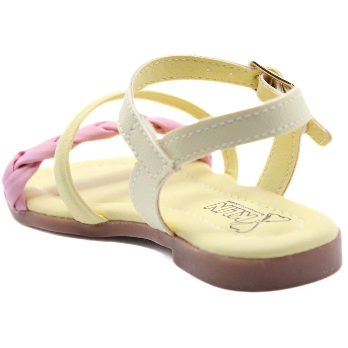 Sandália Klin Infantil Suami Mini Menina - Amarelo e Rosa Amarelo/Rosa 4