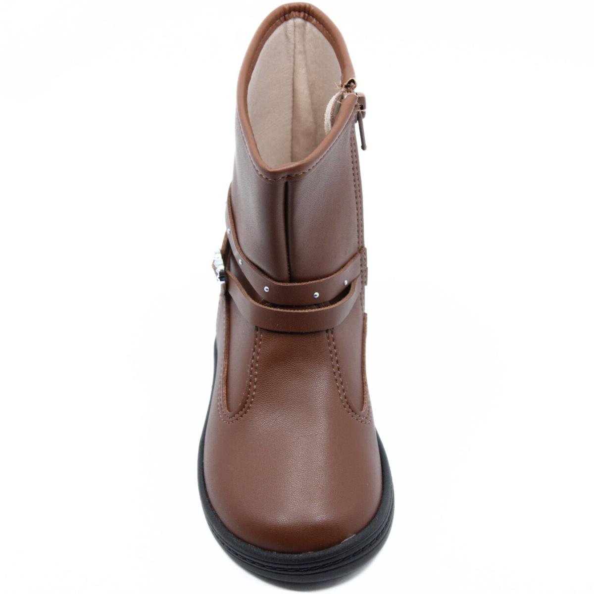 Bota Infantil Molekinha Coração Menina - Marrom Marrom 3