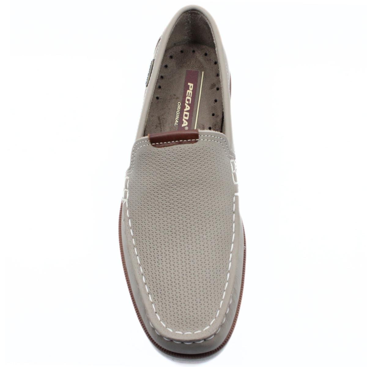 Mocassim Couro Pegada Pull UP 141901 Masculino - Areia Areia 3