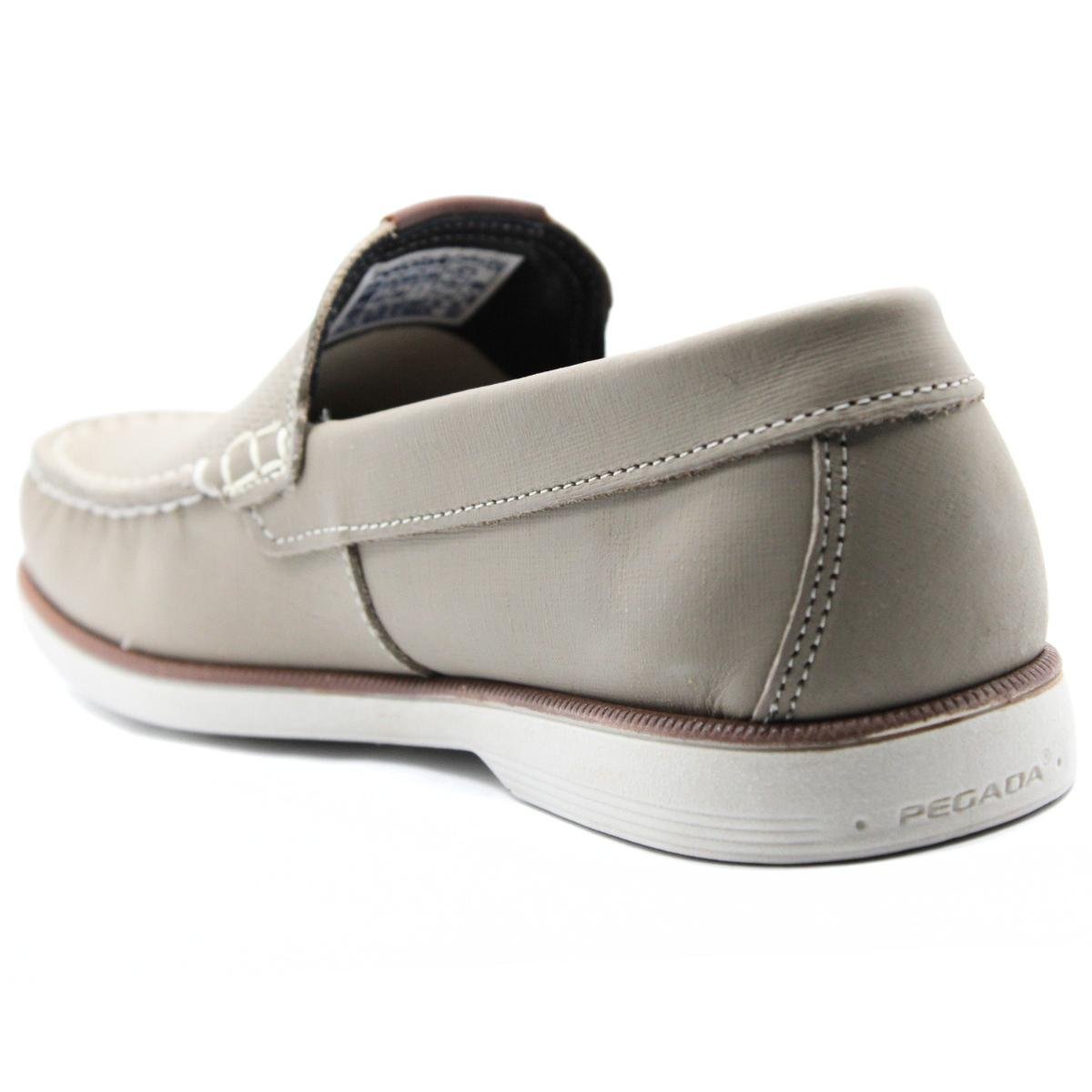 Mocassim Couro Pegada Pull UP 141901 Masculino - Areia Areia 4