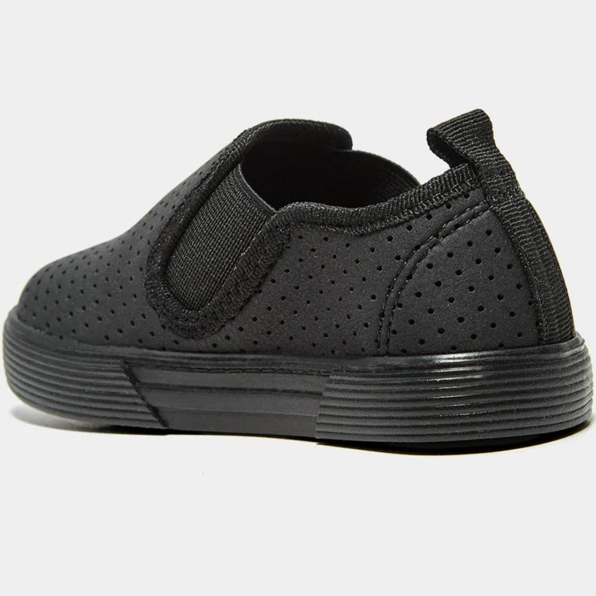 Slip On Infantil Molekinho Perfuros Menino - Preto Preto 4
