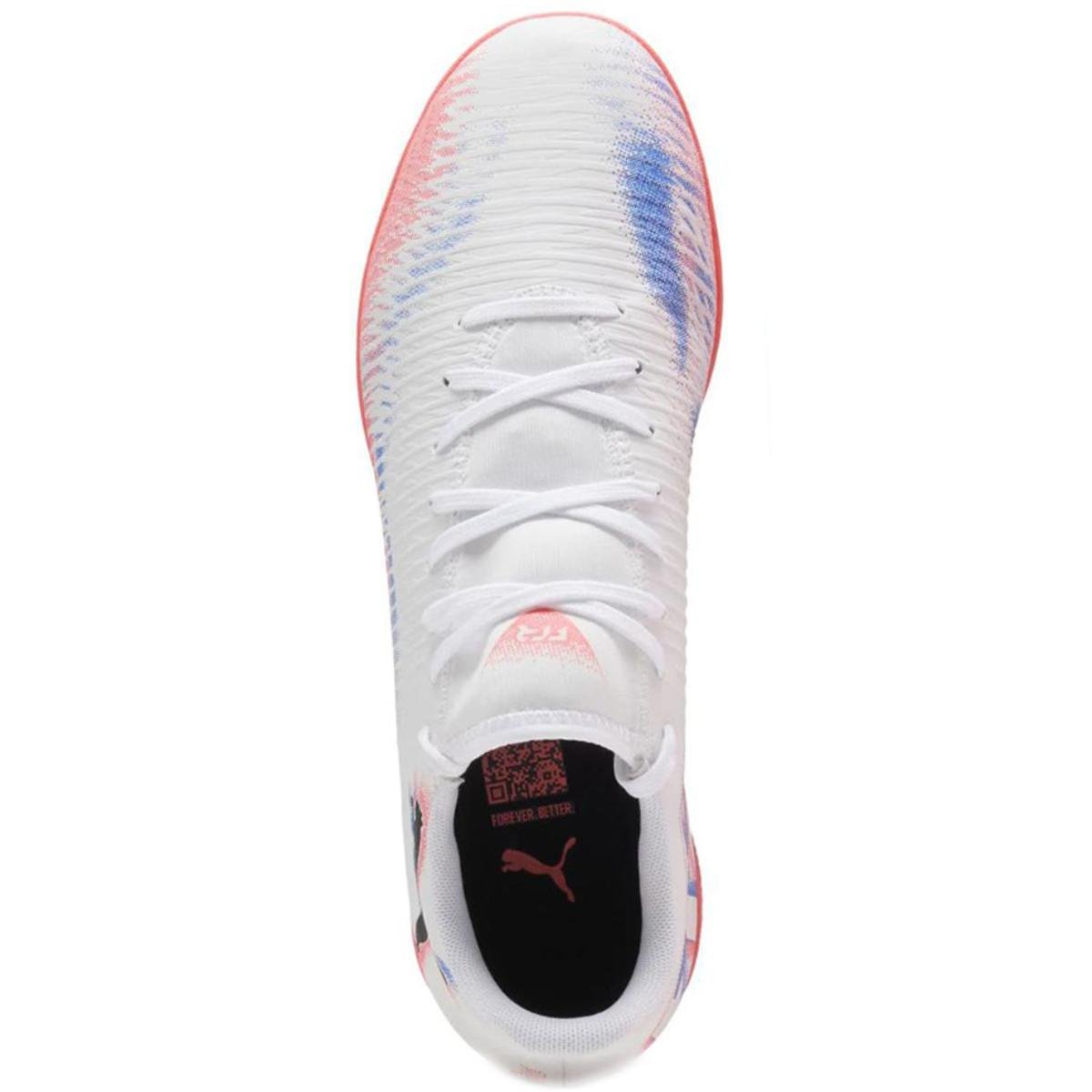 Chuteira Futsal Puma Future 8 It Masculina - Branco e Laranja Branco/Laranja 3