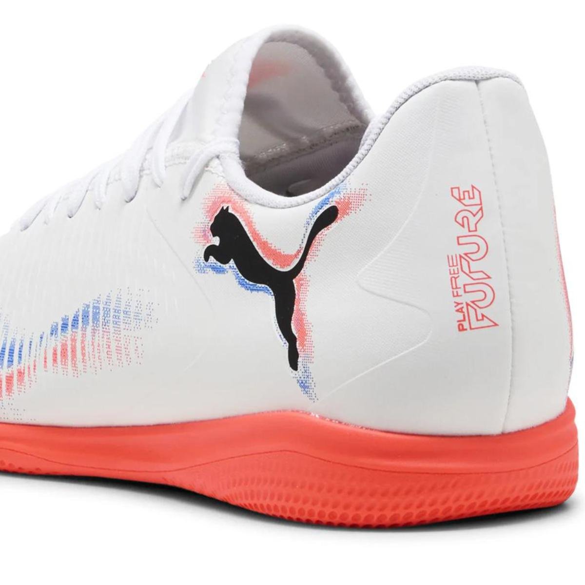 Chuteira Futsal Puma Future 8 It Masculina - Branco e Laranja Branco/Laranja 4