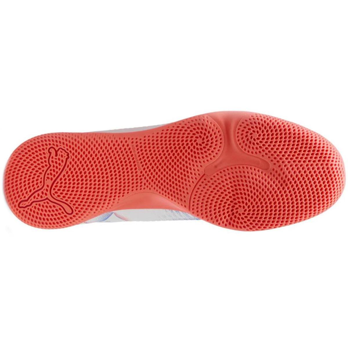 Chuteira Futsal Puma Future 8 It Masculina - Branco e Laranja Branco/Laranja 5
