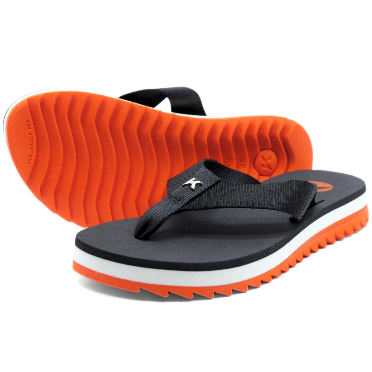 Chinelo Kenner Kyra Pro Feminino - Preto e Laranja