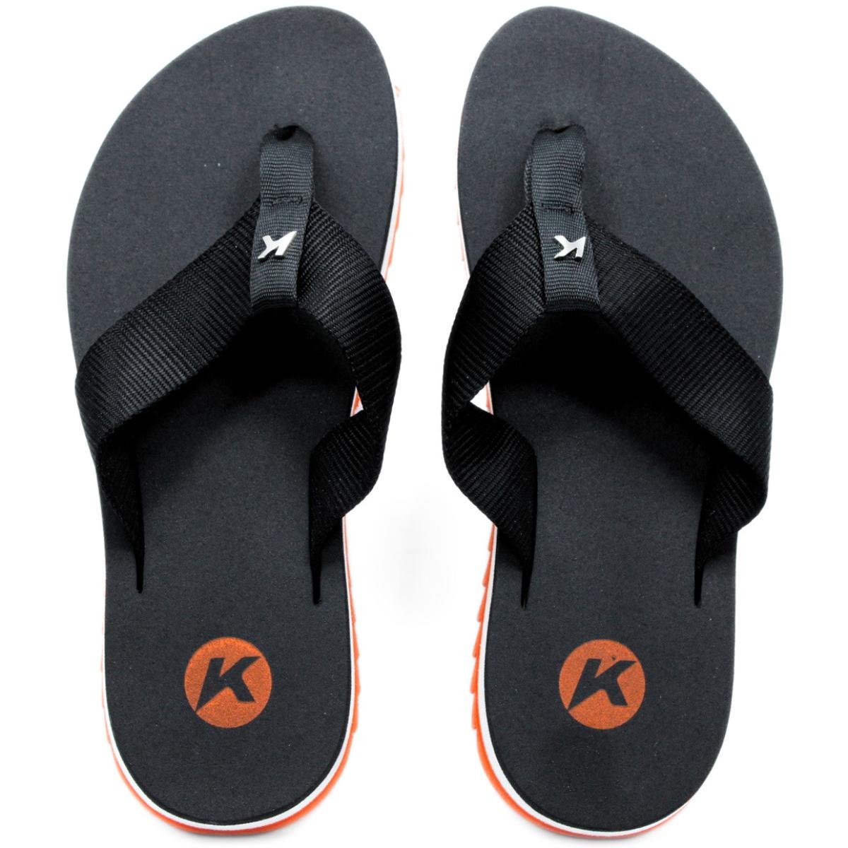 Chinelo Kenner Kyra Pro Feminino - Preto e Laranja Preto/Laranja 2