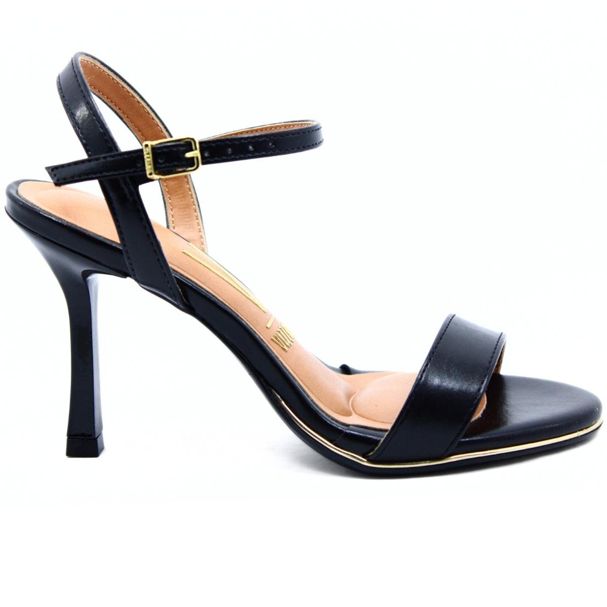 Sandália Vizzano Salto Fino Feminina - Preto Preto 2
