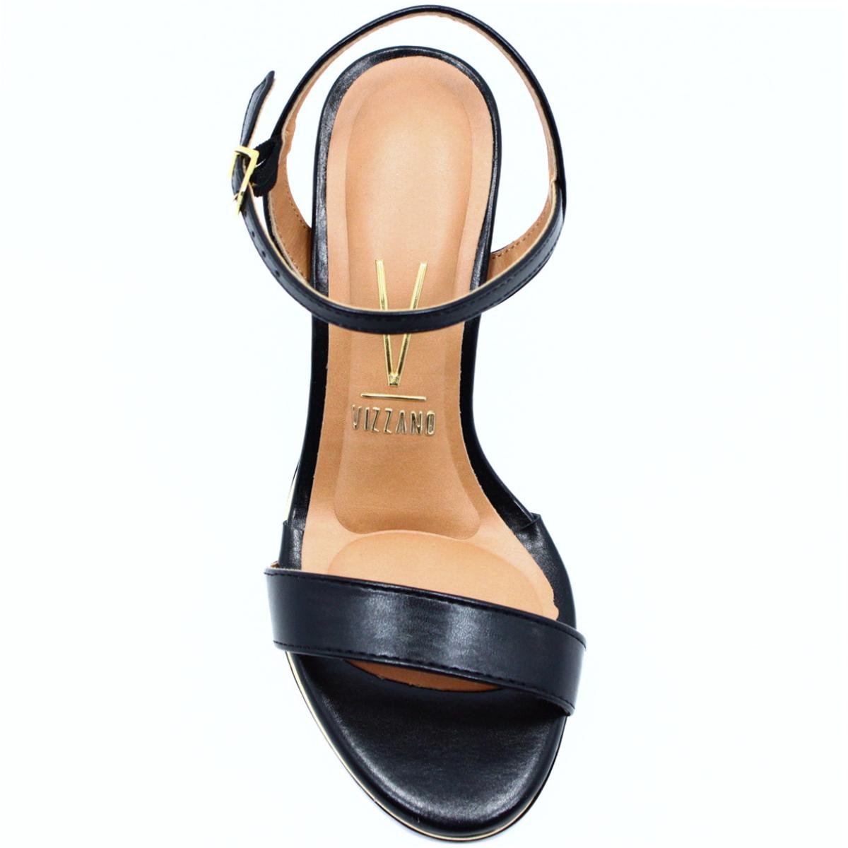 Sandália Vizzano Salto Fino Feminina - Preto Preto 3