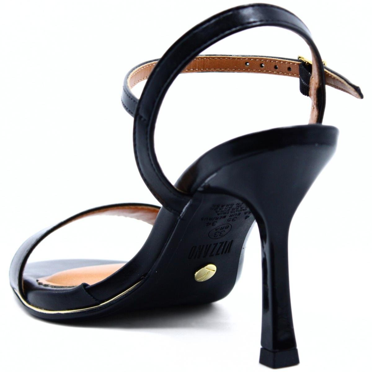 Sandália Vizzano Salto Fino Feminina - Preto Preto 4