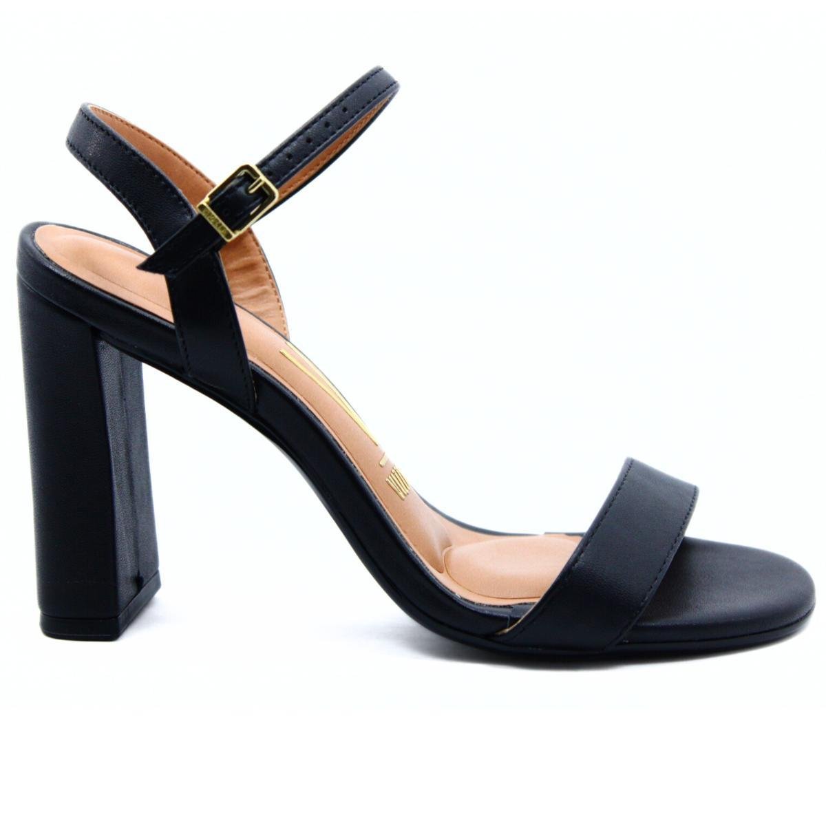 Sandália Vizzano Salto Médio Grosso Feminina - Preto Preto 2