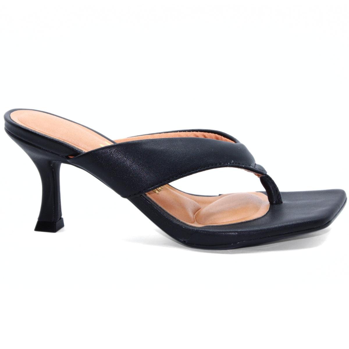 Tamanco Vizzano Salto Baixo Feminino - Preto Preto 2