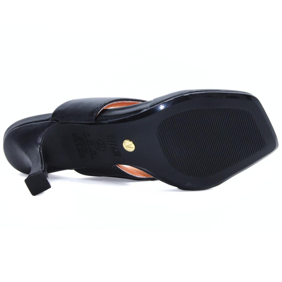 Tamanco Vizzano Salto Baixo Feminino - Preto Preto 5