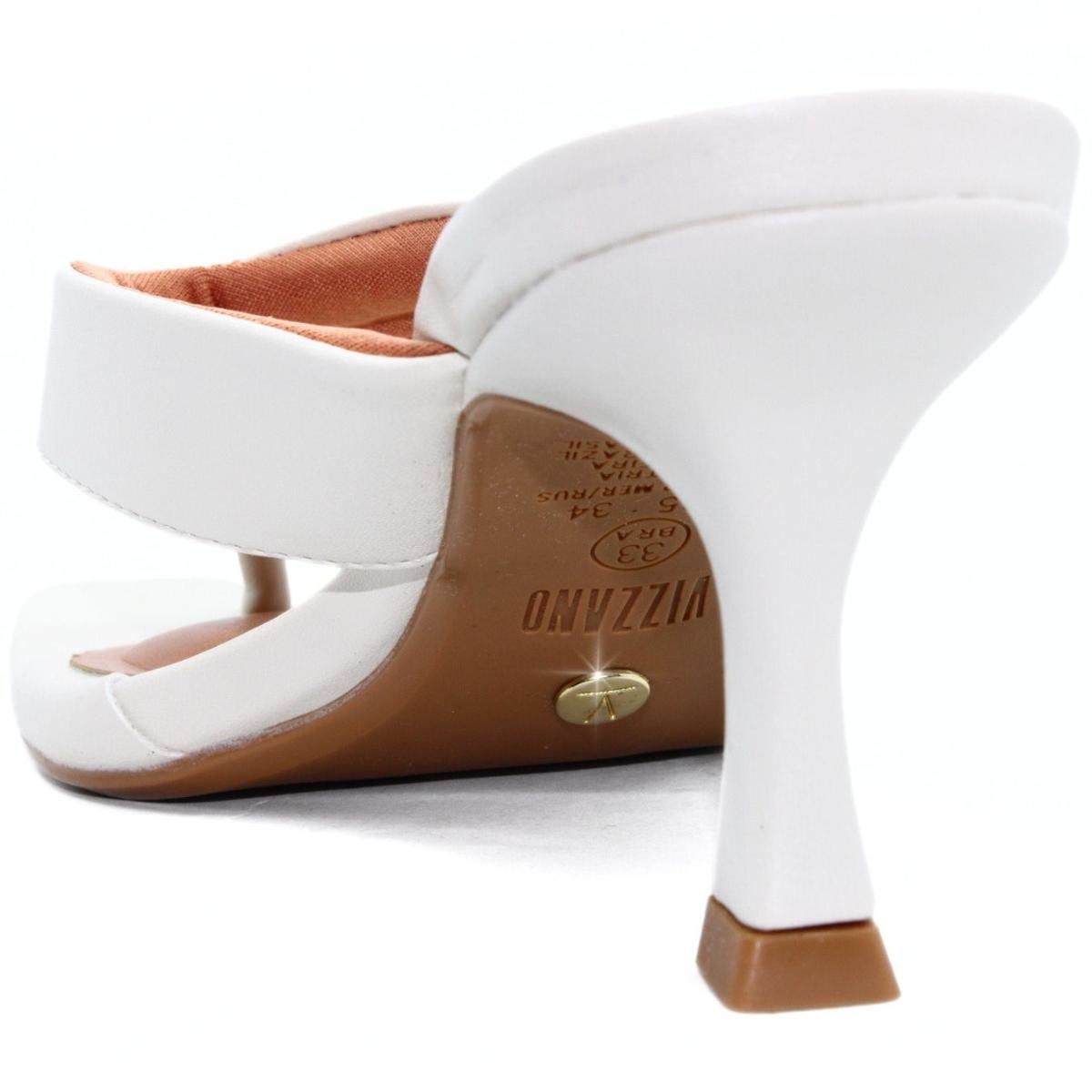 Tamanco Vizzano Salto Baixo Feminino - Branco Branco 4
