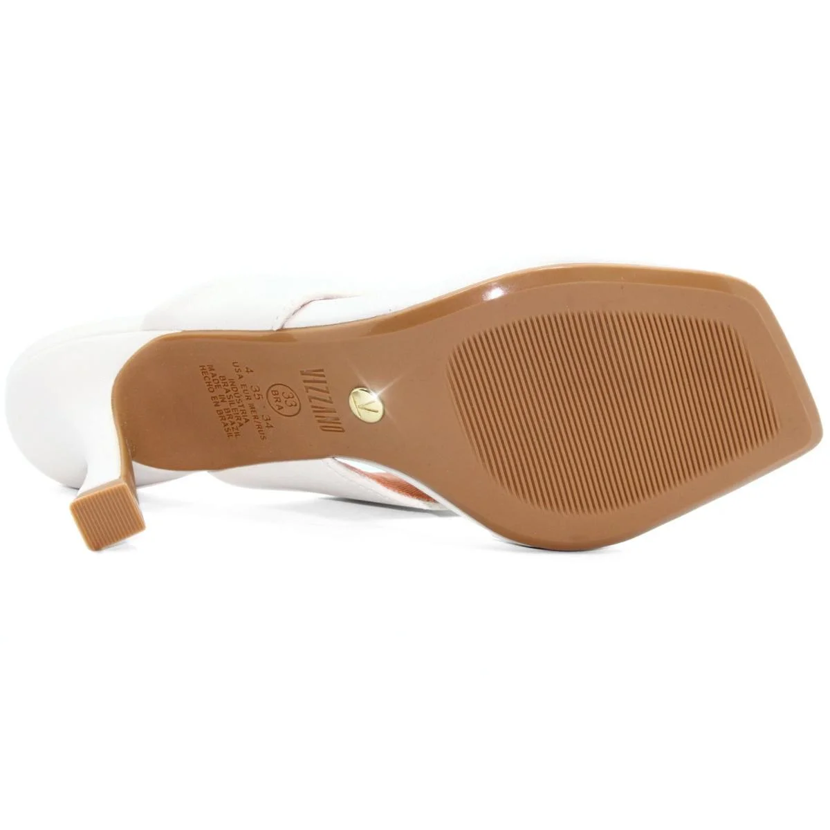 Tamanco Vizzano Salto Baixo Feminino - Branco Branco 5