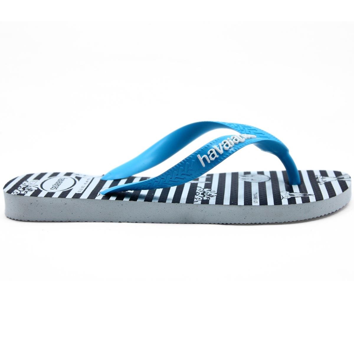 Chinelo Havaianas Top Warner Logo Fc - Branco e Azul Branco/Preto/Azul 3