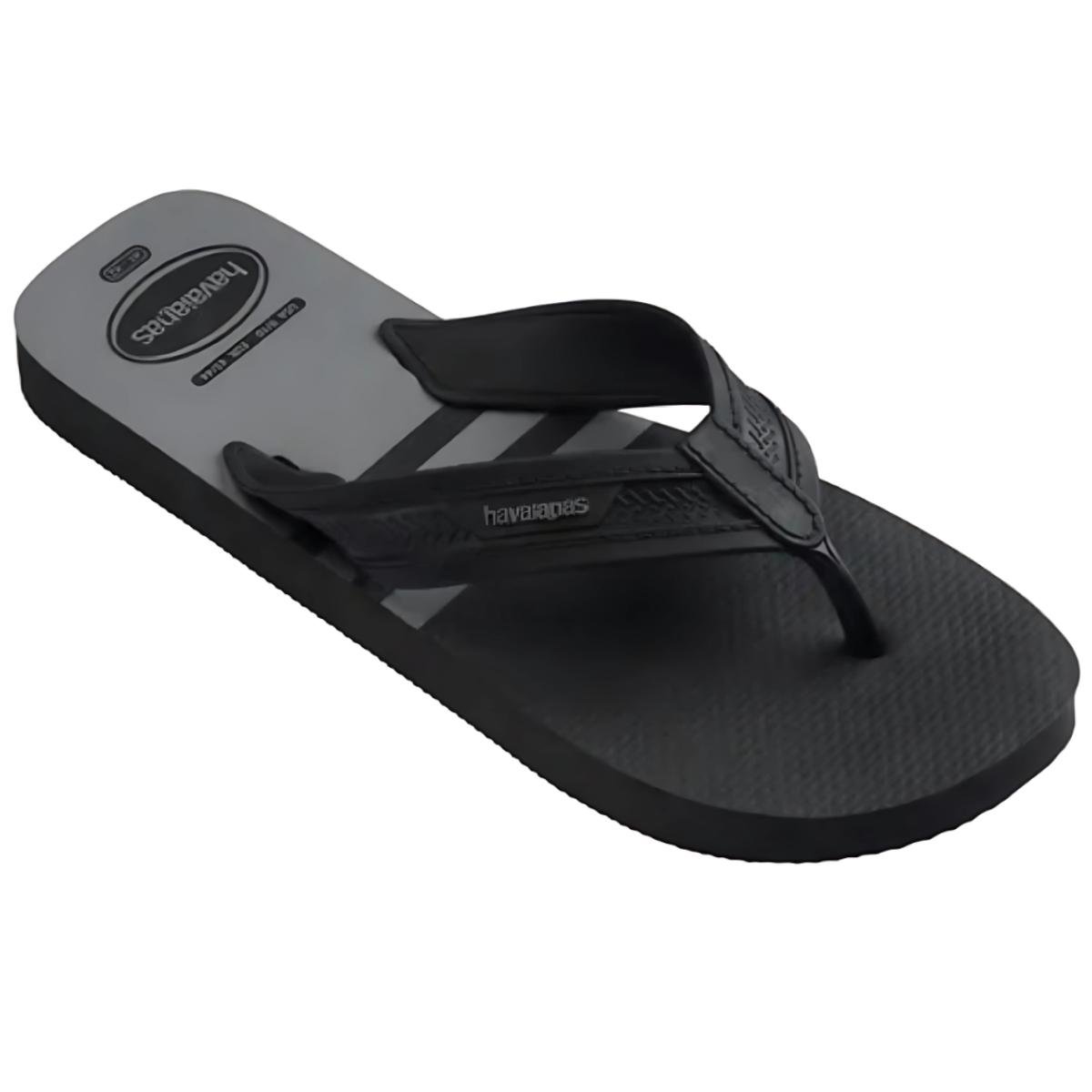 Chinelo Havaianas City Basic Fc Masculino - Preto e Cinza Preto/Cinza 2