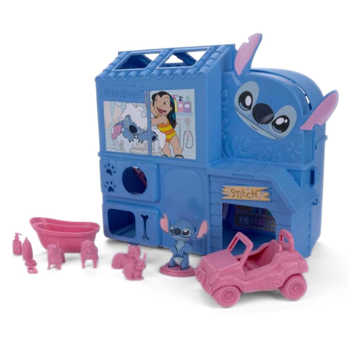 Sandália Infantil Stitch Pet Shop Grendene Kids Menina - Rosa e Azul Rosa/Azul 4