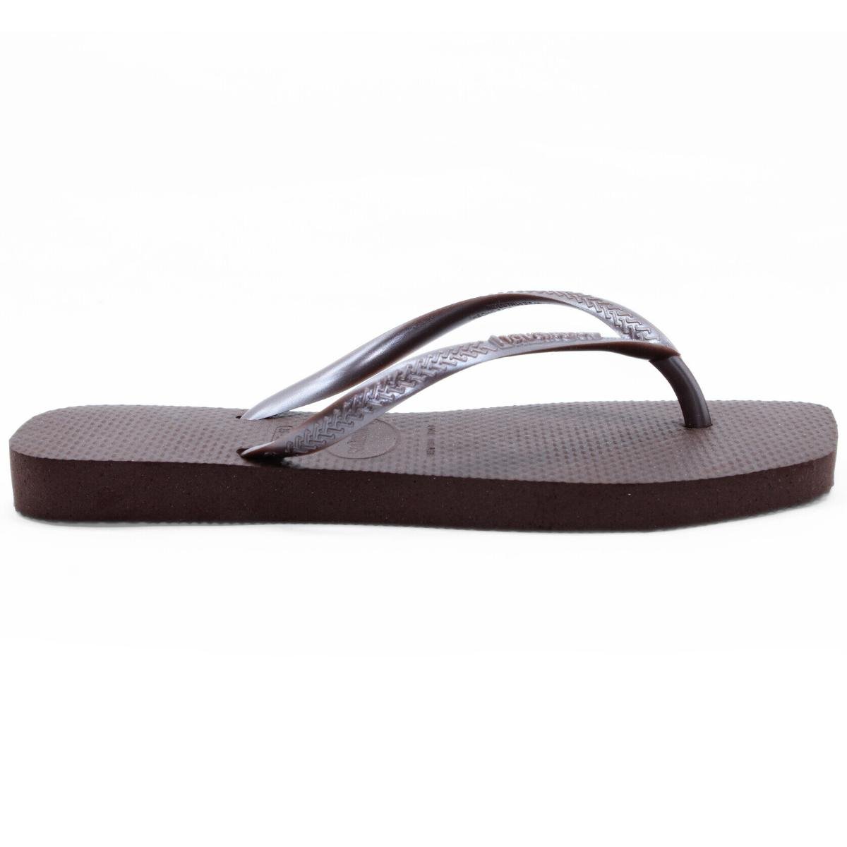 Chinelo Havaianas Slim Square Feminino - Café Café 3