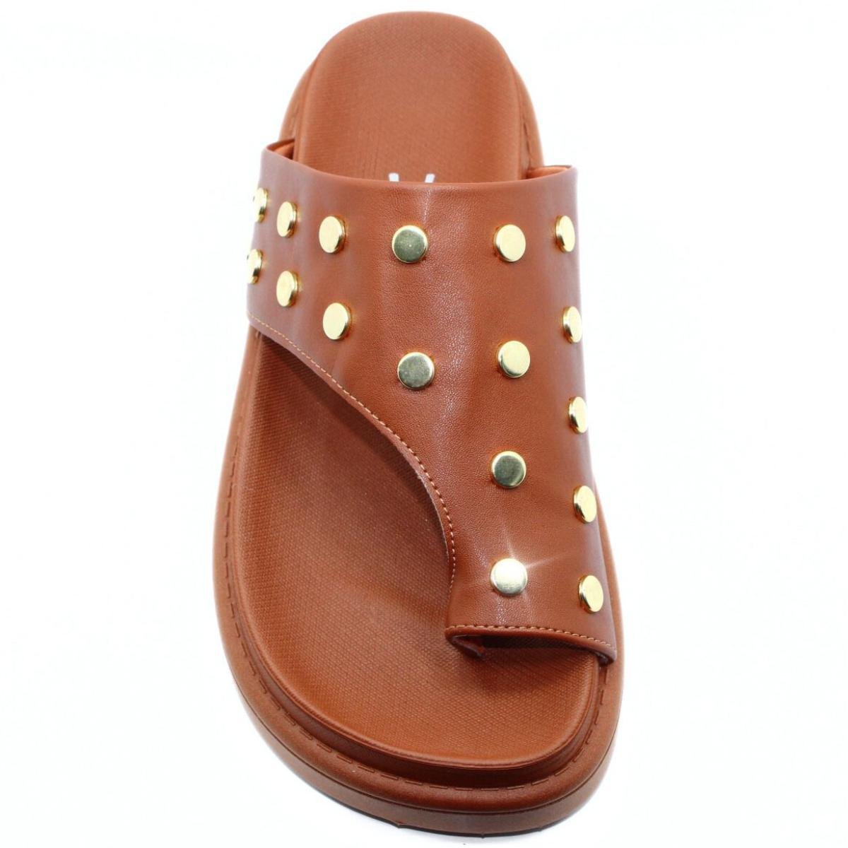 Rasteira Vizzano Apliques Feminina - Marrom Marrom 3