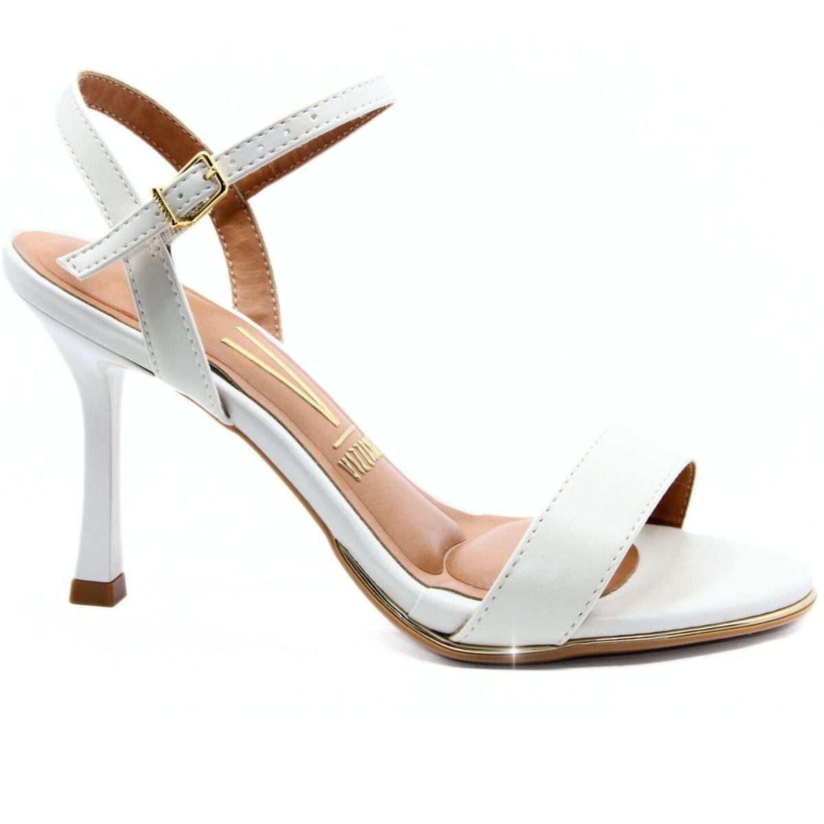 Sandália Vizzano Salto Fino Feminina - Off White Off White 2