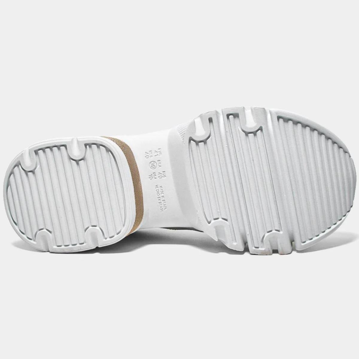 Tênis Ramarim Chunky Feminino - Branco e Dourado Branco/Dourado 5