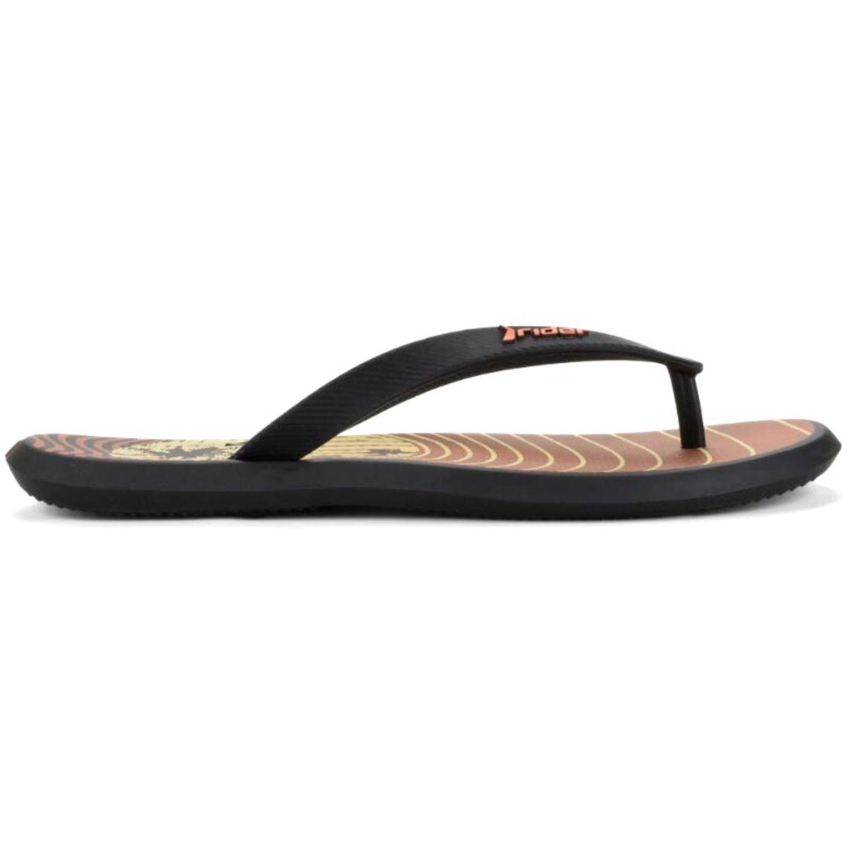 Chinelo Rider R1 Style Masculino - Preto e Laranja Preto 3
