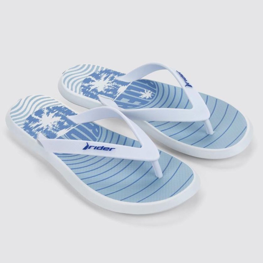 Chinelo Rider R1 Style Masculino - Branco e Azul Branco/Azul 2