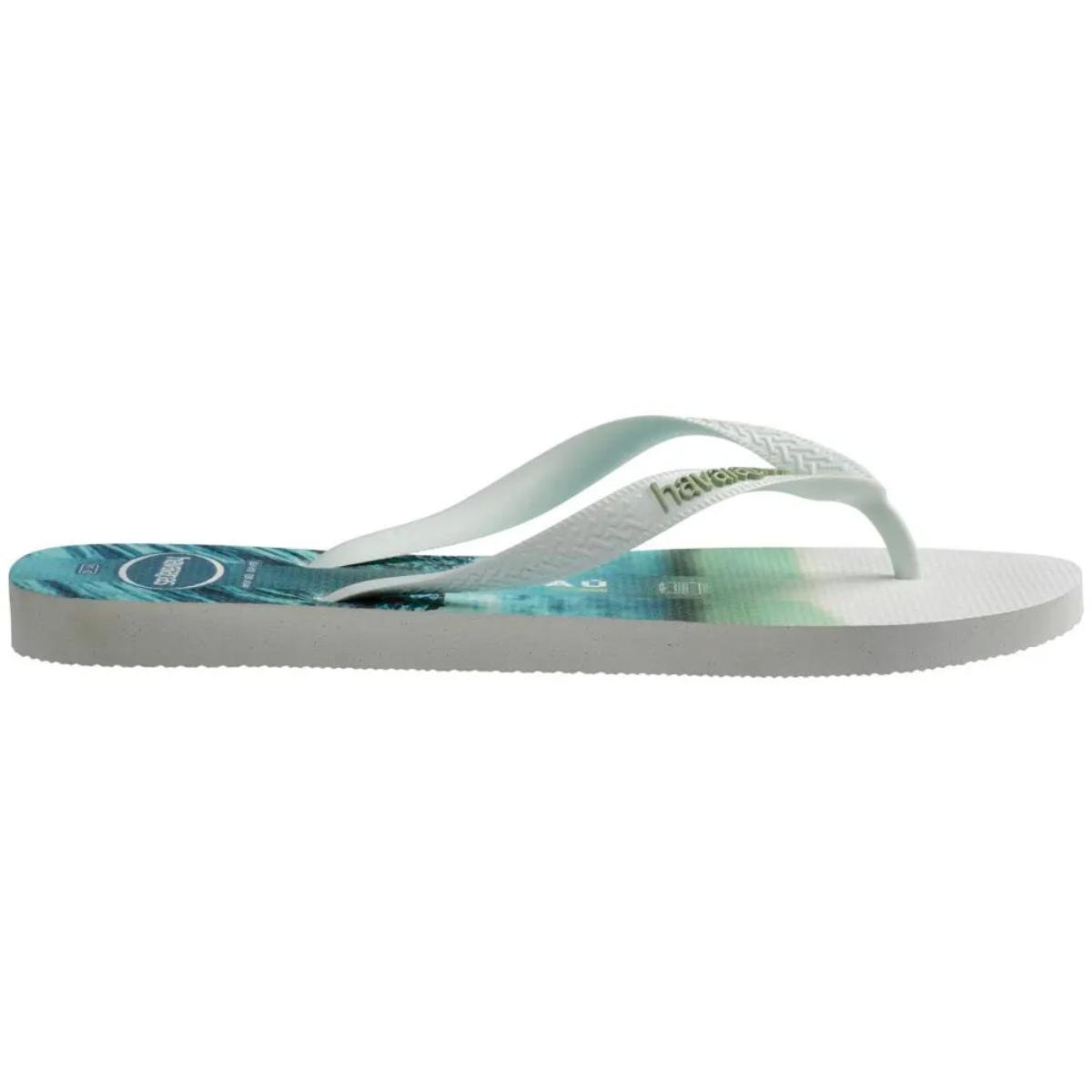 Chinelo Havaianas Top Surfer Masculino - Branco e Azul Claro Branco/Azul Claro 3