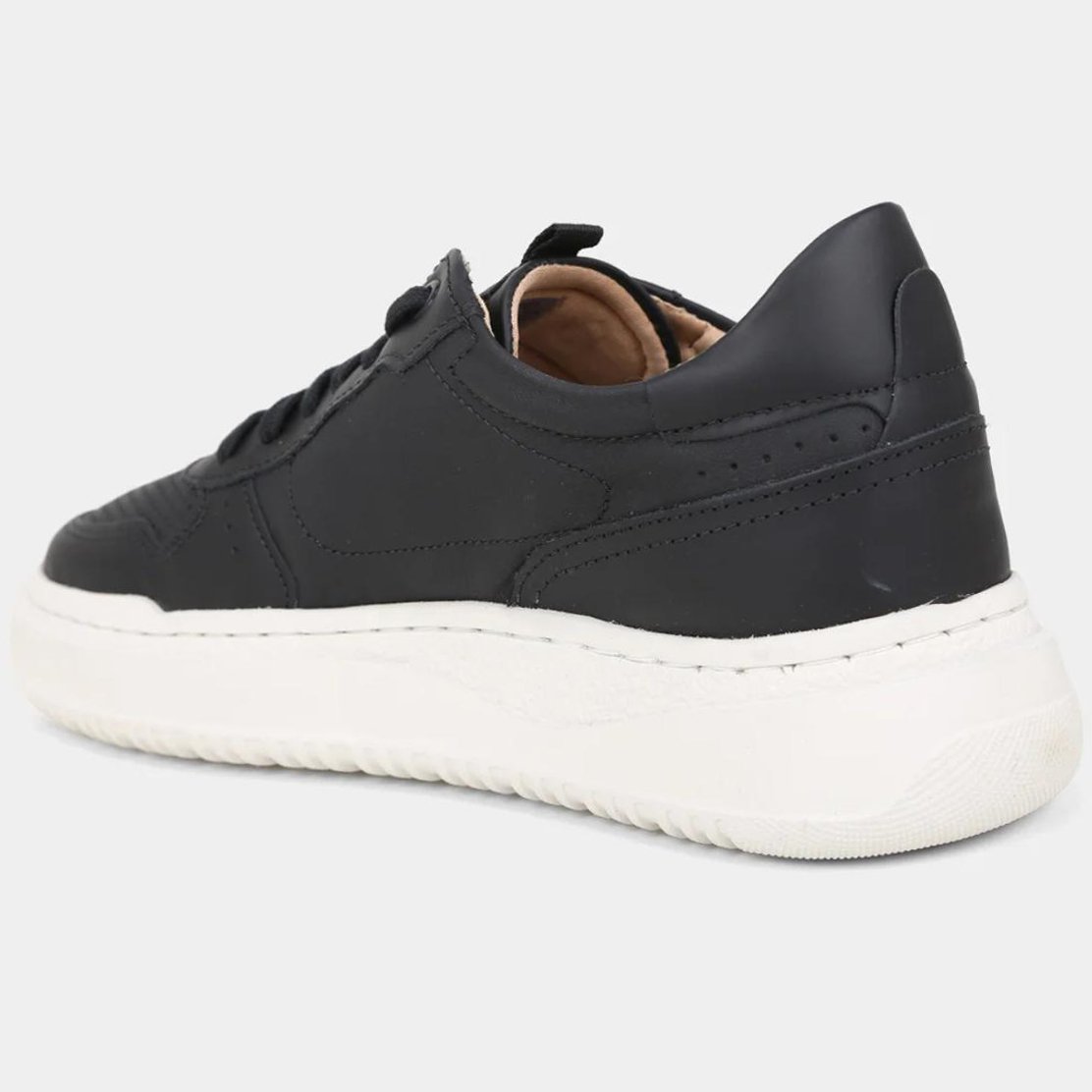 Tênis Couro Democrata Denim Block Masculino - Preto Preto 4