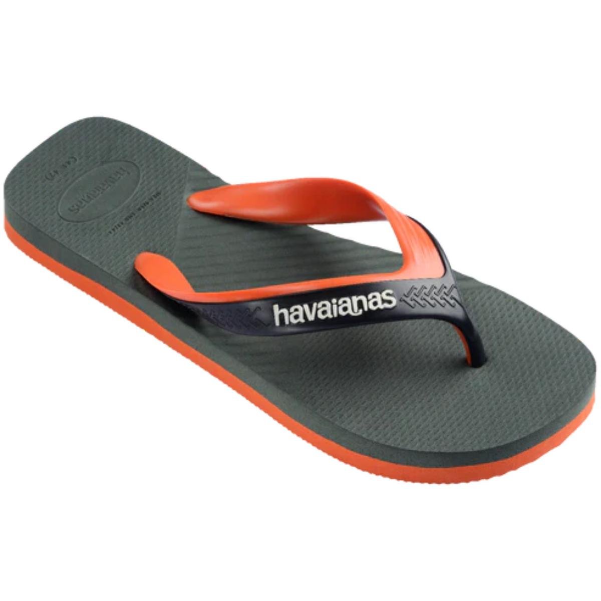 Chinelo Havaianas Dual Masculino - Verde e Laranja Verde/Laranja 2